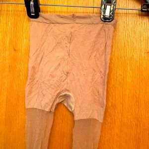 Jockey control top M tall ultra sheer sandalfoot hosiery pantyhose nude tan VGUC